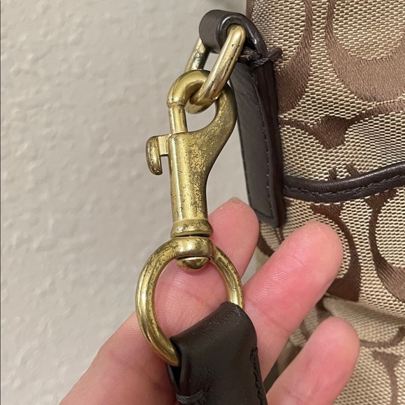 Coach Brown and Teal Crossbody Bag - Picture 4 of 12